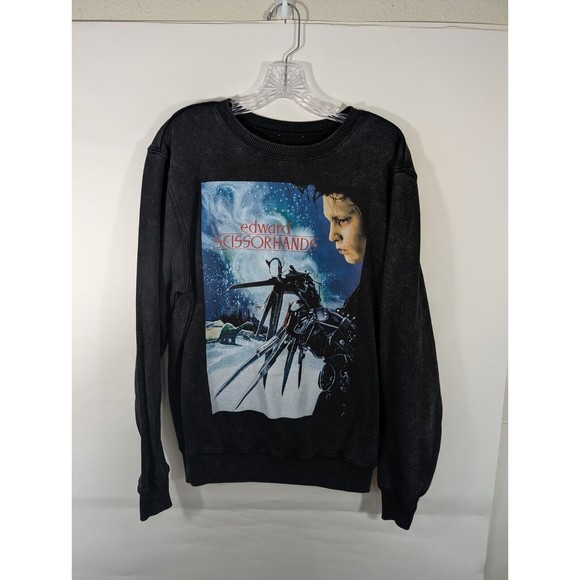 Edward Scissorhand “I Am Not Complete.” Men’s Size Large Black Crewneck Sweater - Picture 1 of 3